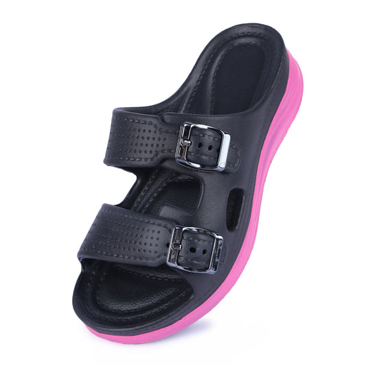 Vrino Alexa Ultra Soft Lightweight EVA Sandals for Women & Girls – Black Onion image 3