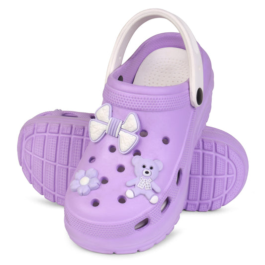 Vrino Barbie Ultra Soft Lightweight EVA Clogs for Women & Girls – Purple White image 2