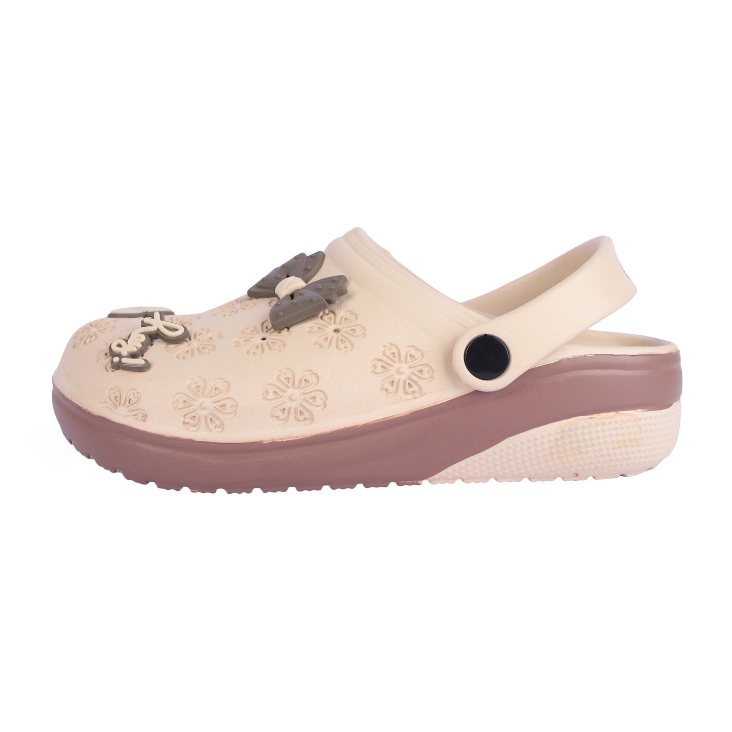 Vrino Flora Ultra Soft Lightweight EVA Clogs for Women & Girls – Beige Brown