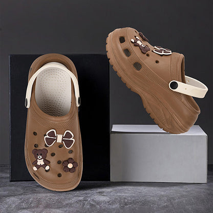 Vrino Barbie Ultra Soft Lightweight EVA Clogs for Women & Girls – Brown White