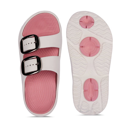 Vrino Socker Ultra Soft Lightweight EVA Sandals for Women & Girls –  White Peach