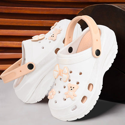 Vrino Barbie Ultra Soft Lightweight EVA Clogs for Women & Girls – White Peach