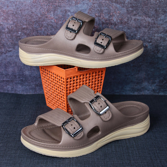 Vrino Alexa Ultra Soft Lightweight EVA Sandals for Women & Girls – Brown Beige image 2