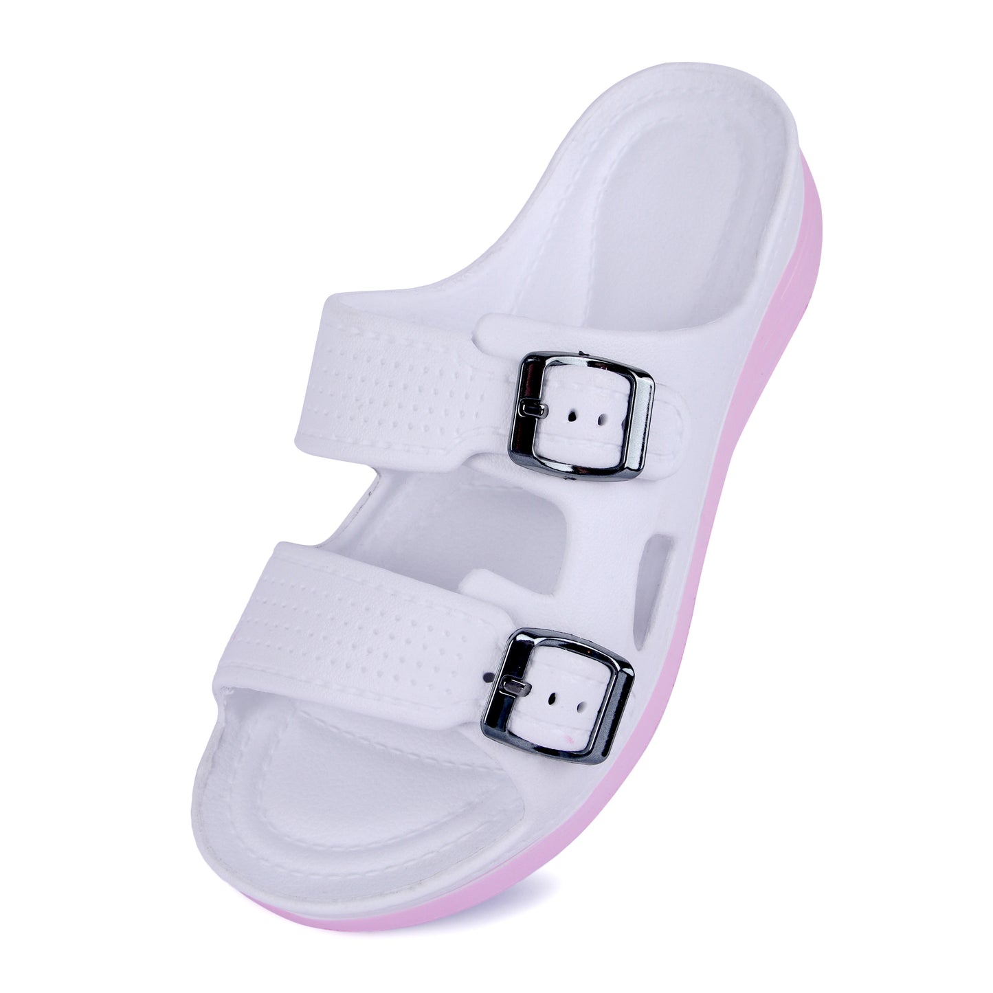 Vrino Alexa Ultra Soft Lightweight EVA Sandals for Women & Girls – White Pink