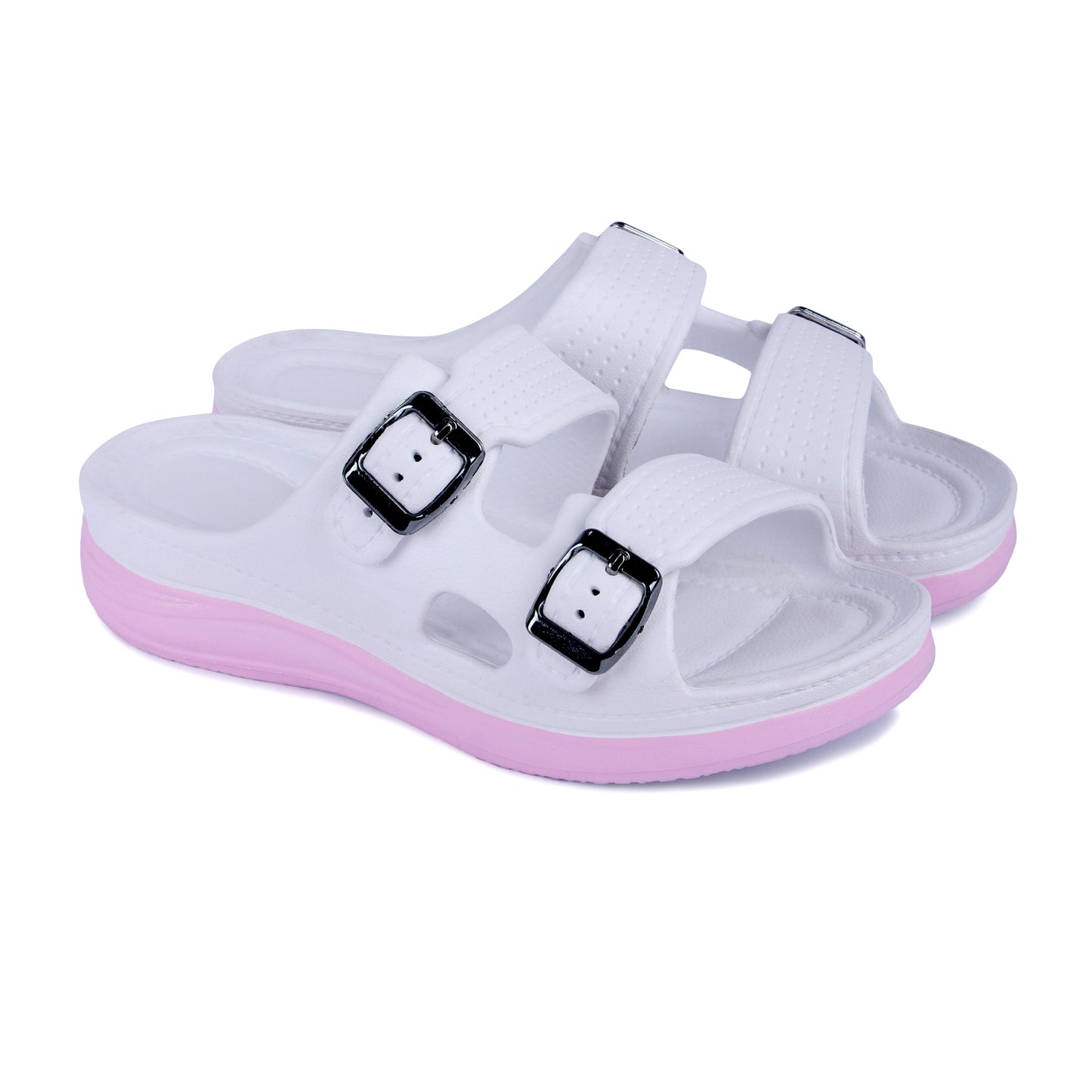 Vrino Alexa Ultra Soft Lightweight EVA Sandals for Women & Girls – White Pink