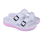 Vrino Alexa Ultra Soft Lightweight EVA Sandals for Women & Girls – White Pink
