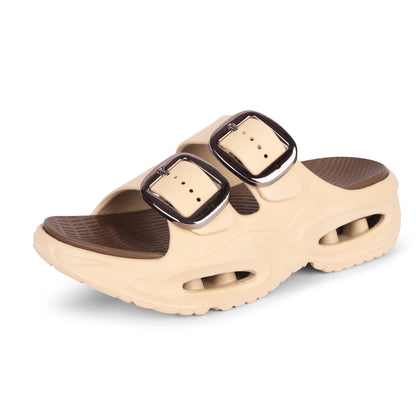 Vrino Socker Ultra Soft Lightweight EVA Sandals for Women & Girls – Beige Brown