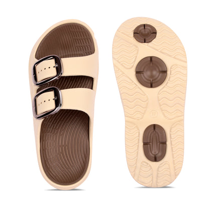 Vrino Socker Ultra Soft Lightweight EVA Sandals for Women & Girls – Beige Brown