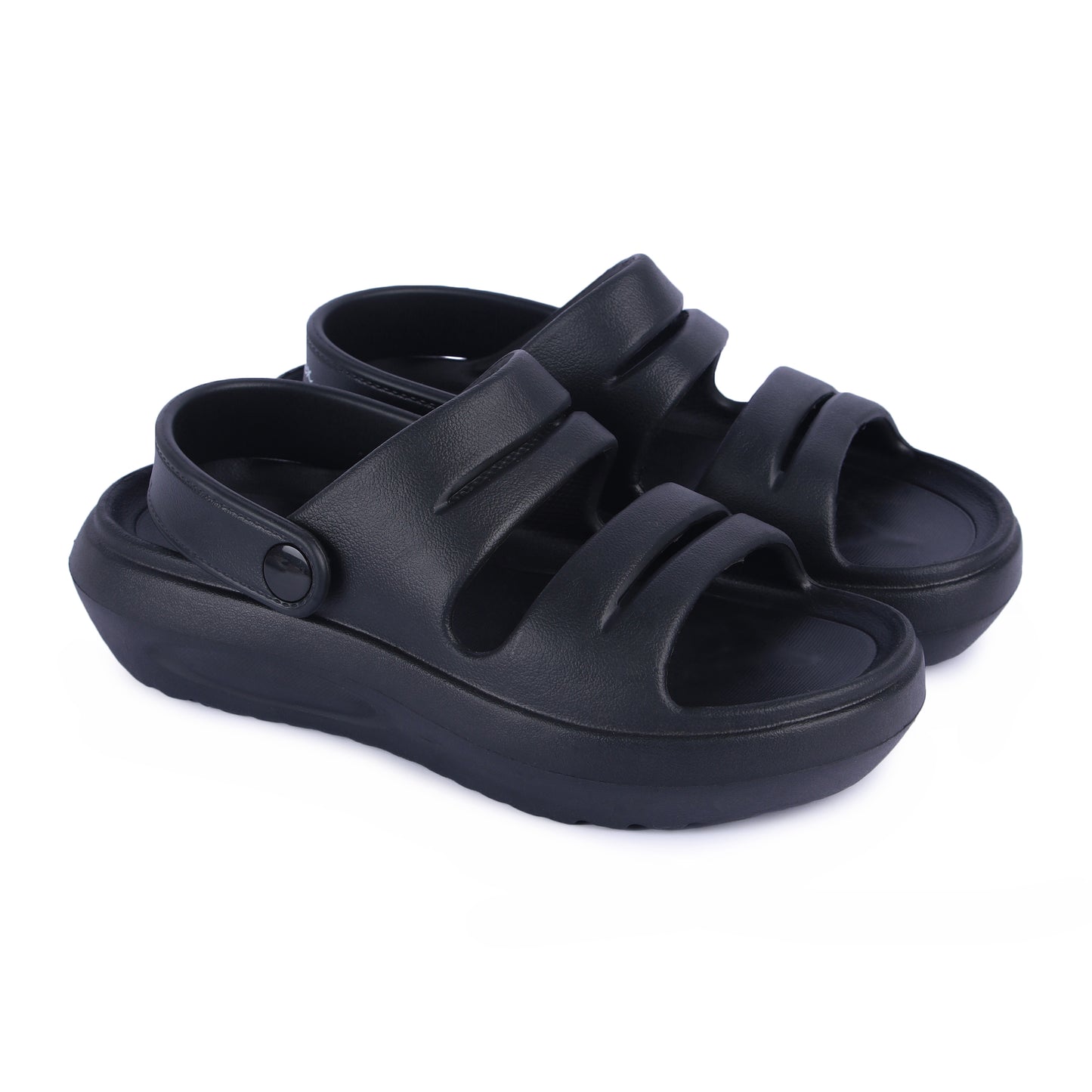 Vrino Daisy Ultra Soft Lightweight EVA Sandals for Women & Girls – Black
