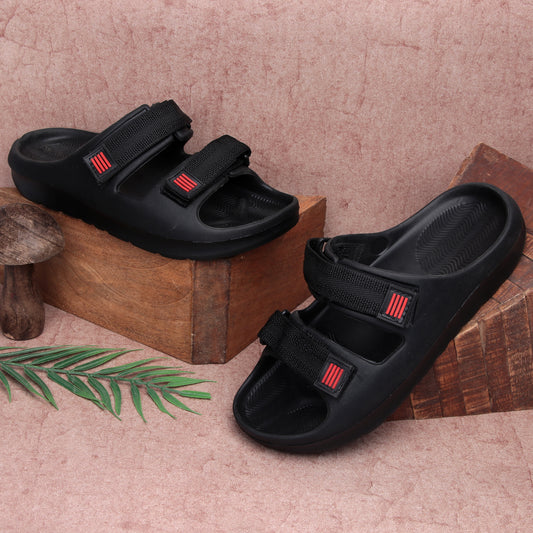 Vrino Major Ultra Soft Lightweight EVA Sandals for Men – Black image 2