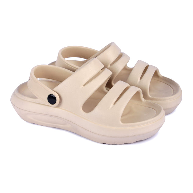 Vrino Daisy Ultra Soft Lightweight EVA Sandals for Women & Girls – Beige