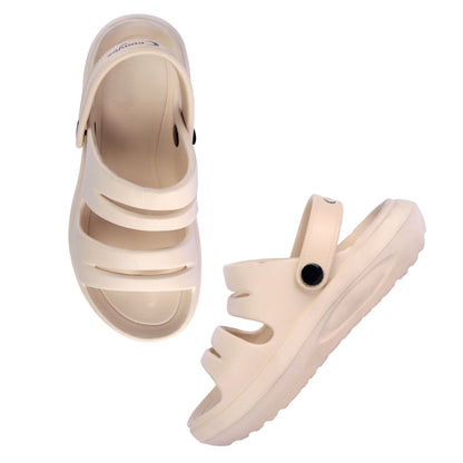 Vrino Daisy Ultra Soft Lightweight EVA Sandals for Women & Girls – Beige