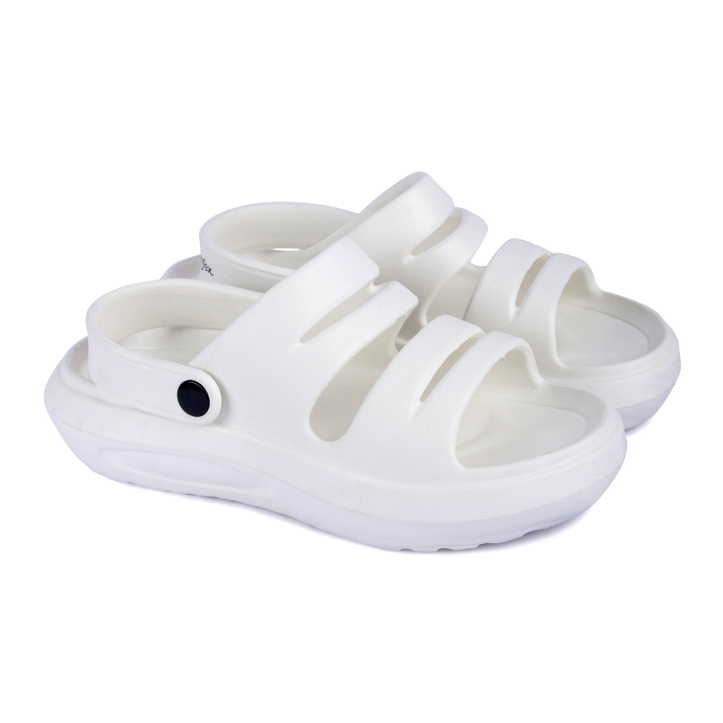 Vrino Daisy Ultra Soft Lightweight EVA Sandals for Women & Girls – White