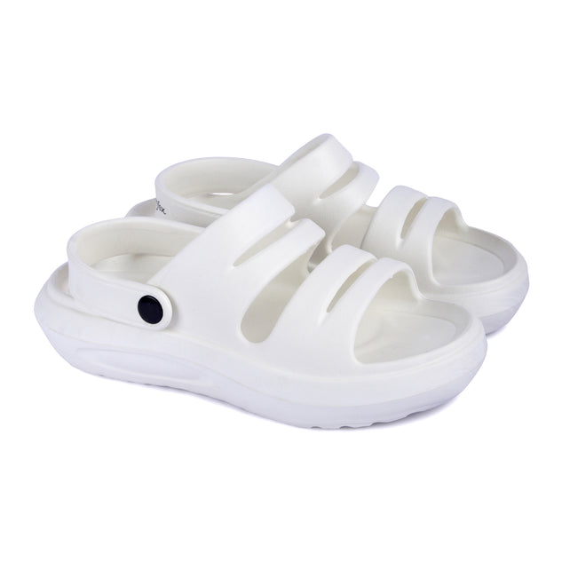 Vrino Daisy Ultra Soft Lightweight EVA Sandals for Women & Girls – White