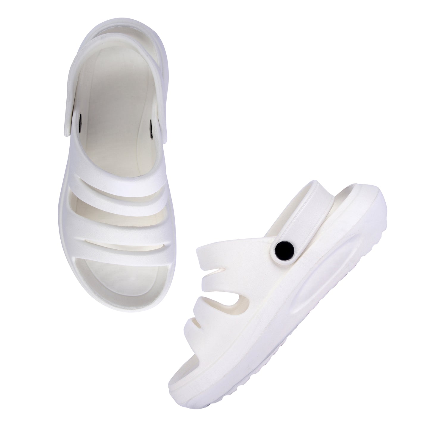 Vrino Daisy Ultra Soft Lightweight EVA Sandals for Women & Girls – White