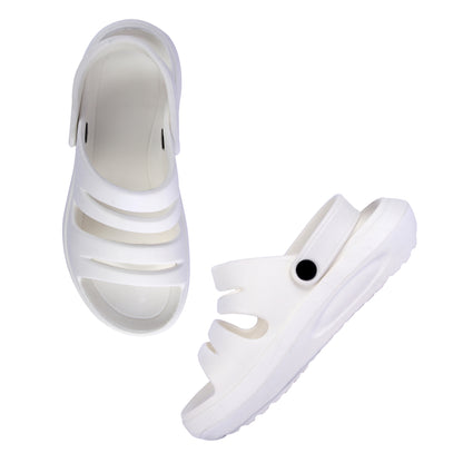 Vrino Daisy Ultra Soft Lightweight EVA Sandals for Women & Girls – White