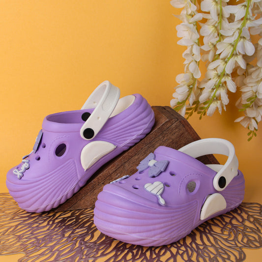 Vrino Queen Ultra Soft Lightweight EVA Clogs for Women & Girls – Purple White
