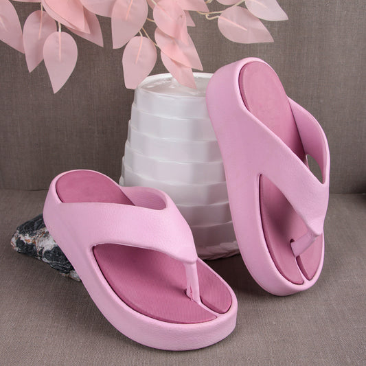 Vrino Jasmine Ultra Soft Lightweight EVA Slippers for Women & Girls – Pink Onion image 2