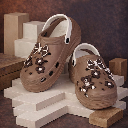 Vrino Barbie Ultra Soft Lightweight EVA Clogs for Women & Girls – Beige Brown