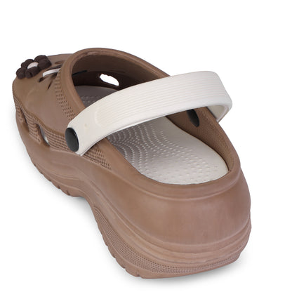 Vrino Barbie Ultra Soft Lightweight EVA Clogs for Women & Girls – Brown White