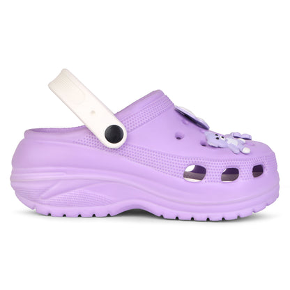 Vrino Barbie Ultra Soft Lightweight EVA Clogs for Women & Girls – Purple White