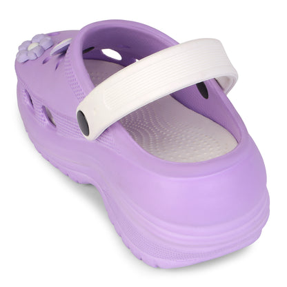 Vrino Barbie Ultra Soft Lightweight EVA Clogs for Women & Girls – Purple White