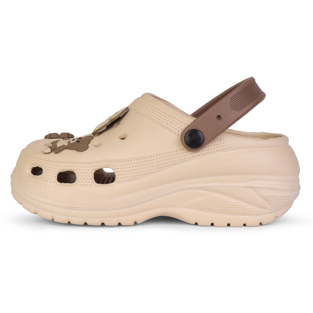 Vrino Barbie Ultra Soft Lightweight EVA Clogs for Women & Girls – Beige Brown