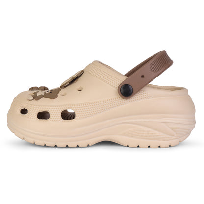 Vrino Barbie Ultra Soft Lightweight EVA Clogs for Women & Girls – Beige Brown
