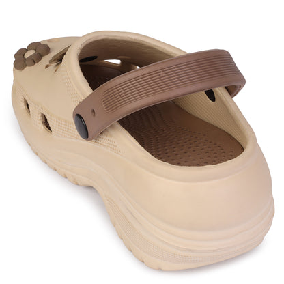 Vrino Barbie Ultra Soft Lightweight EVA Clogs for Women & Girls – Beige Brown