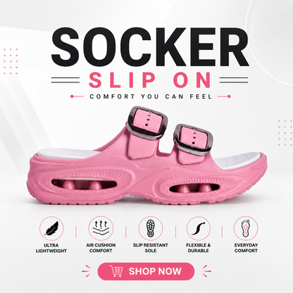 Vrino Socker Ultra Soft Lightweight EVA Sandals for Women & Girls – Onion White