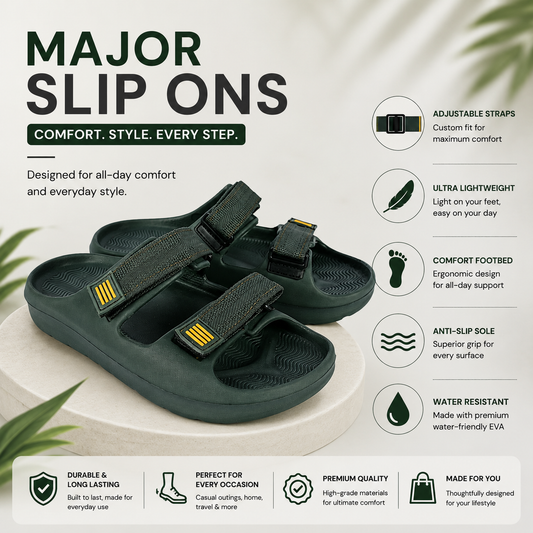 Vrino Major Ultra Soft Lightweight EVA Sandals for Men – Olive image 3