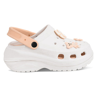 Vrino Barbie Ultra Soft Lightweight EVA Clogs for Women & Girls – White Peach