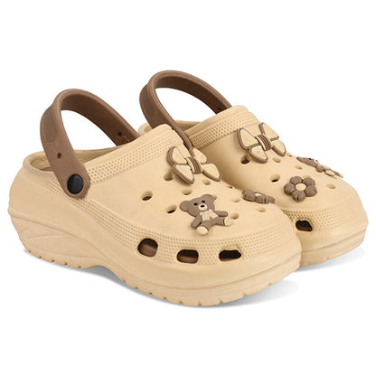 Vrino Barbie Ultra Soft Lightweight EVA Clogs for Women & Girls – Beige Brown