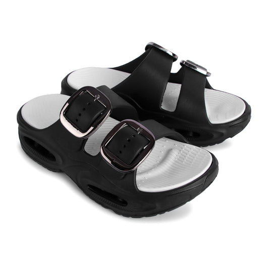 Vrino Socker Ultra Soft Lightweight EVA Sandals for Women & Girls – Black White