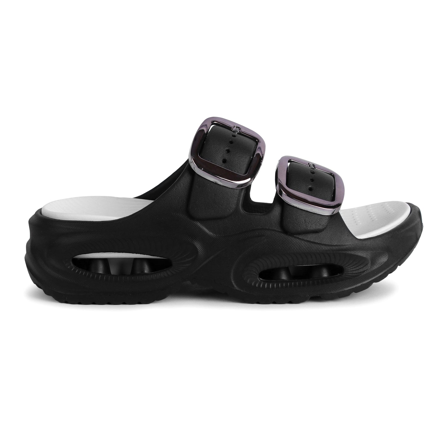 Vrino Socker Ultra Soft Lightweight EVA Sandals for Women & Girls – Black White