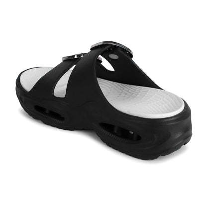 Vrino Socker Ultra Soft Lightweight EVA Sandals for Women & Girls – Black White