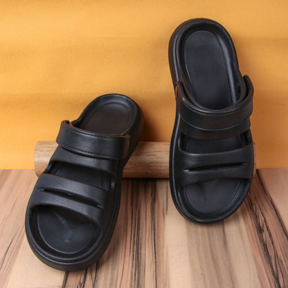Vrino Daisy Ultra Soft Lightweight EVA Sandals for Women & Girls – Black