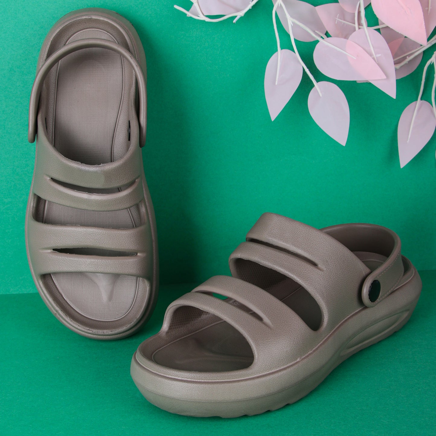 Vrino Daisy Ultra Soft Lightweight EVA Sandals for Women & Girls – Black