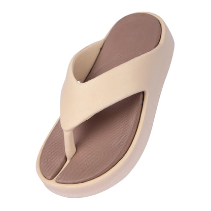 Vrino Jasmine Ultra Soft Lightweight EVA Slippers for Women & Girls – Beige Brown