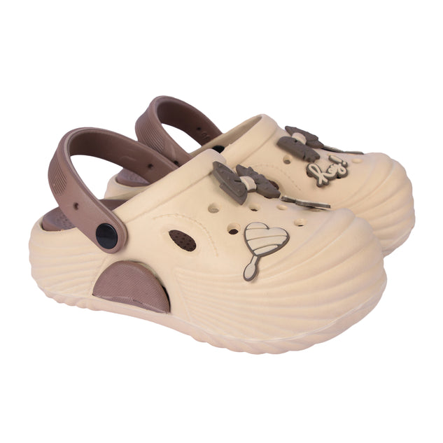 Vrino Queen Ultra Soft Lightweight EVA Clogs for Women & Girls – Beige Brown