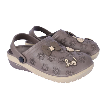 Vrino Flora Ultra Soft Lightweight EVA Clogs for Women & Girls – Brown Beige