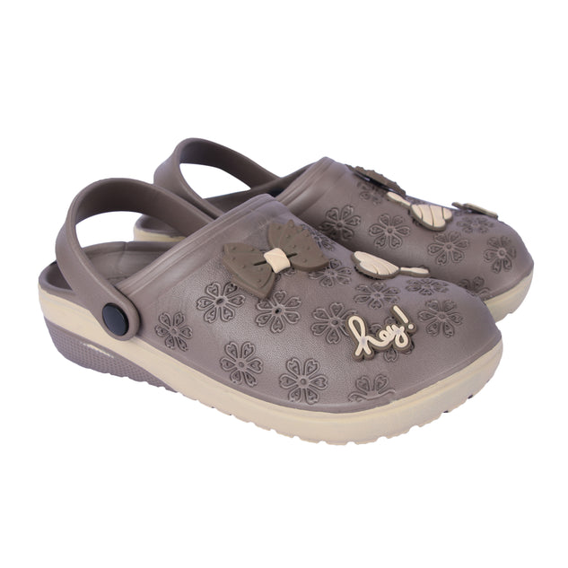 Vrino Flora Ultra Soft Lightweight EVA Clogs for Women & Girls – Brown Beige
