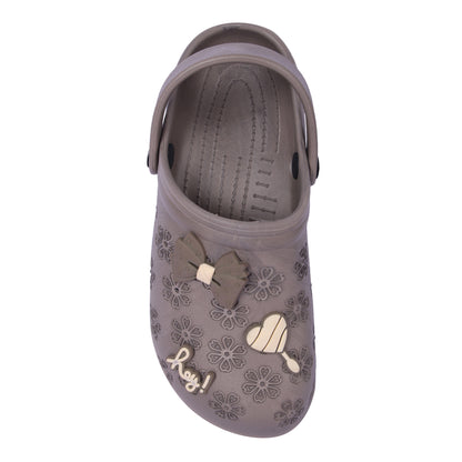 Vrino Flora Ultra Soft Lightweight EVA Clogs for Women & Girls – Brown Beige