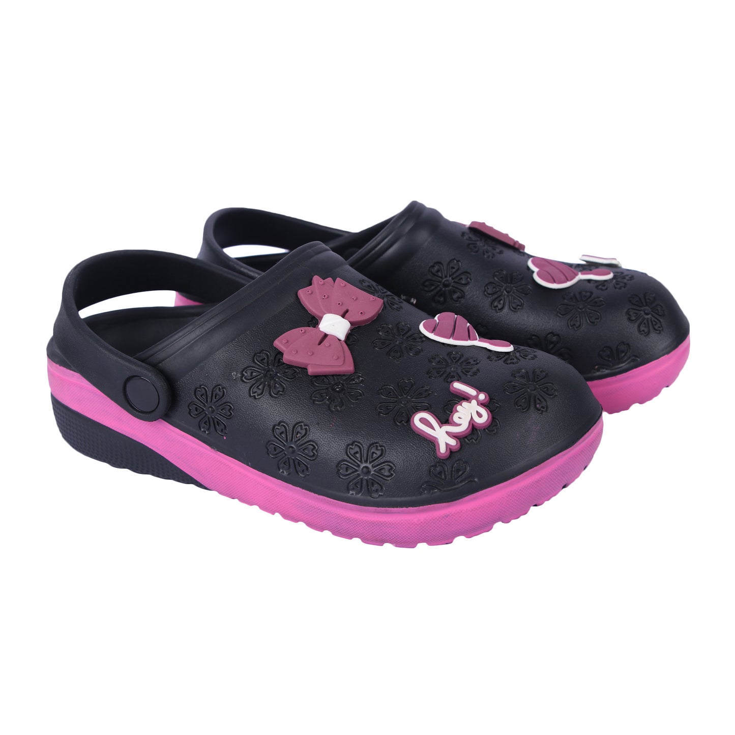 Vrino Flora Ultra Soft Lightweight EVA Clogs for Women & Girls – Black Onion