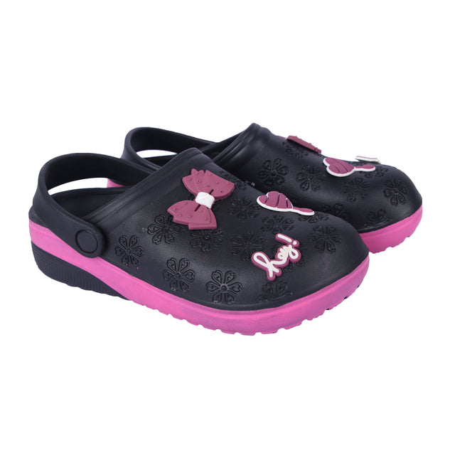 Vrino Flora Ultra Soft Lightweight EVA Clogs for Women & Girls – Black Onion