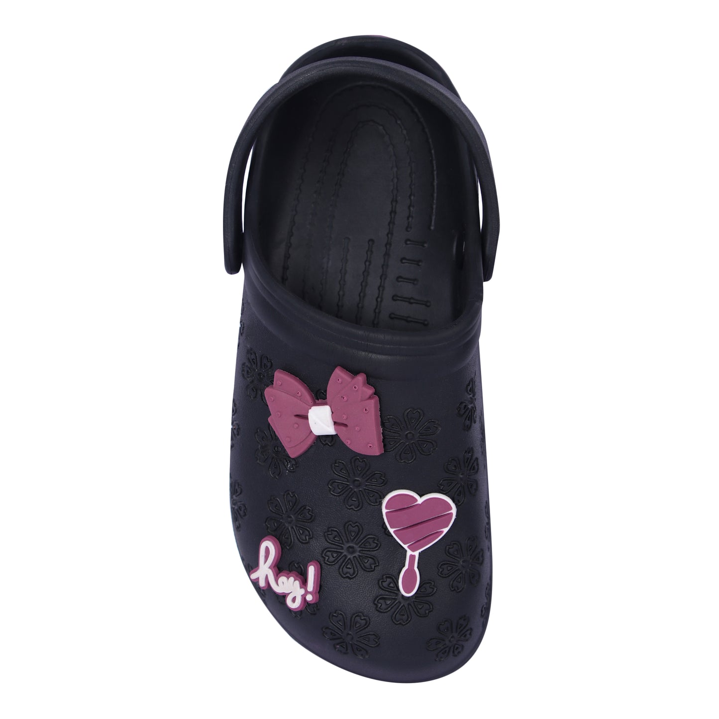 Vrino Flora Ultra Soft Lightweight EVA Clogs for Women & Girls – Black Onion