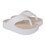 Vrino Jasmine Ultra Soft Lightweight EVA Slippers for Women & Girls – White Beige