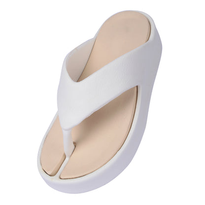 Vrino Jasmine Ultra Soft Lightweight EVA Slippers for Women & Girls – White Beige