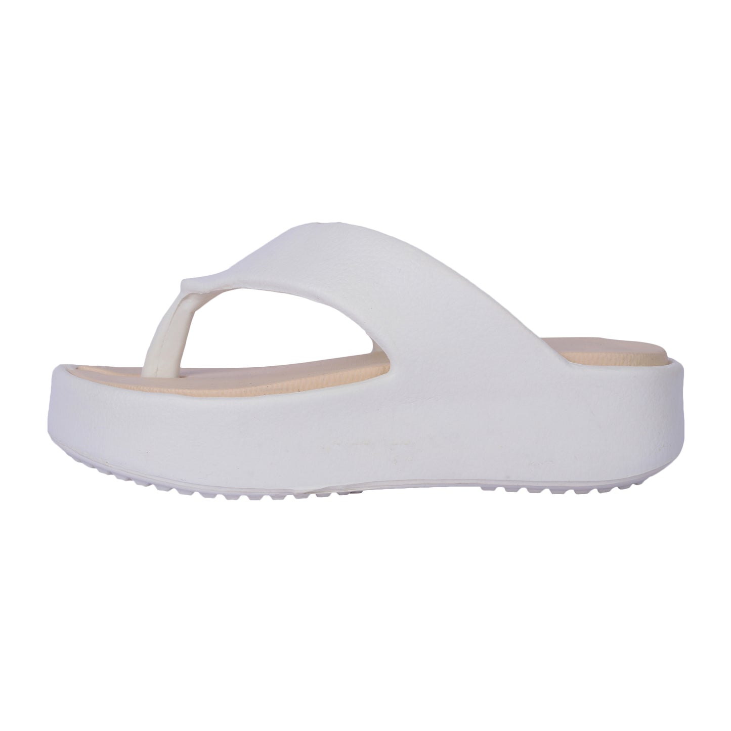 Vrino Jasmine Ultra Soft Lightweight EVA Slippers for Women & Girls – White Beige