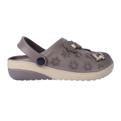 Vrino Flora Ultra Soft Lightweight EVA Clogs for Women & Girls – Brown Beige